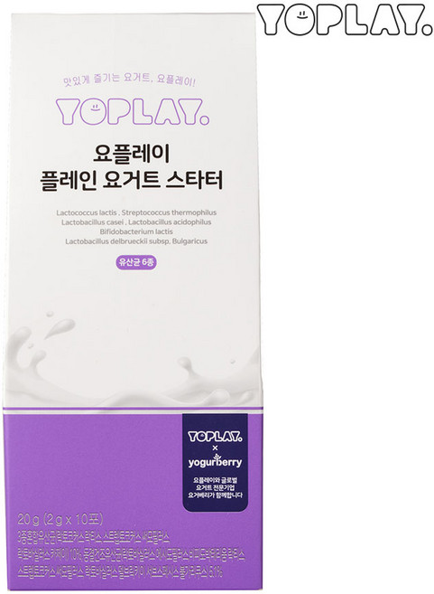 요플레이 플레인 요거트 스타터 유산균 6종 20g 10포, 1개