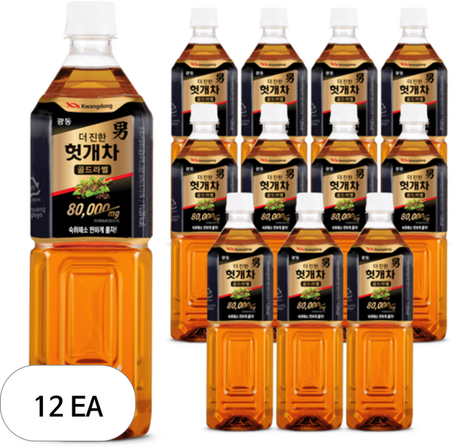광동옥수수수염차 더 진한 헛개차 골드라벨, 1L, 12개