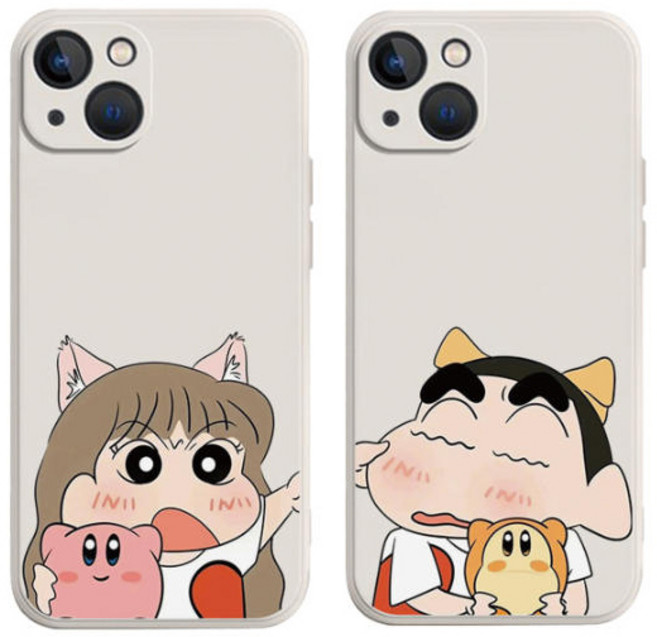 짱구는 못말려 얼굴 쥐어짜는 커플 케이스