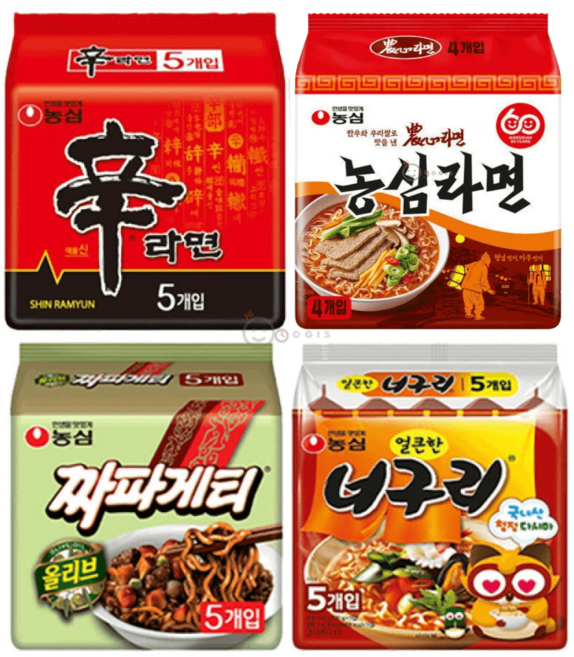 농심 농심라면 60주년 4입+신라면 5입+얼큰한너구리 5입+짜파게티5입, 1세트