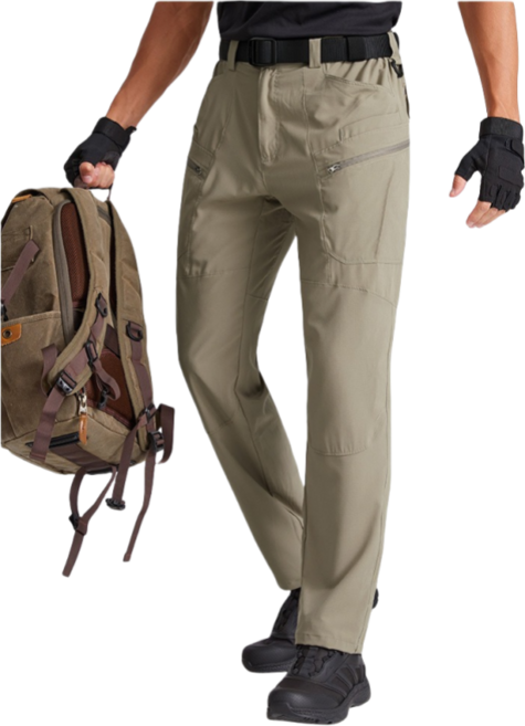 PoPnest 남성 여름 작업복 바지 작업복 카고 전술 건빵 등산 바지 아웃도어 팬츠