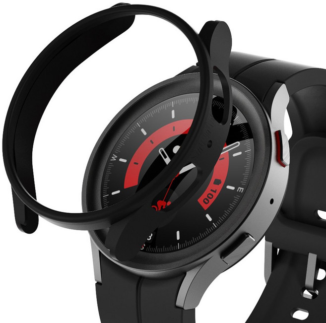 아이엠듀 갤럭시워치 하드 케이스, 블랙, 1개