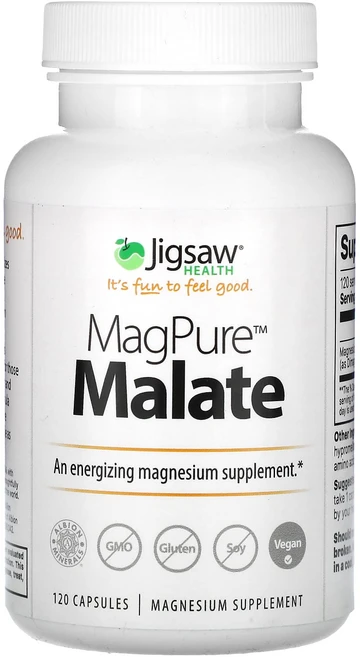 Jigsaw Health MagPure 말레이트 캡슐 120정, JigsawHealthMagPure말레이트캡슐120정, 1개 - 쿠팡