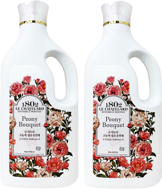 르샤트라 향기지속 섬유유연제 피오니부케 본품, 2L, 2개