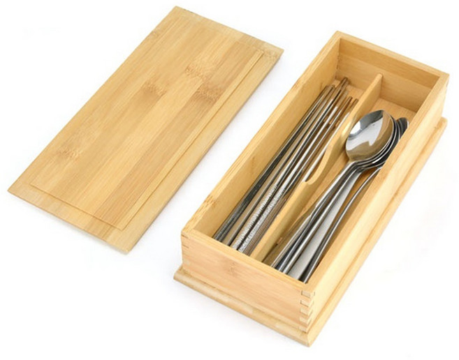 엠다인A 식당 업소용 대나무 수저함 식당수저통