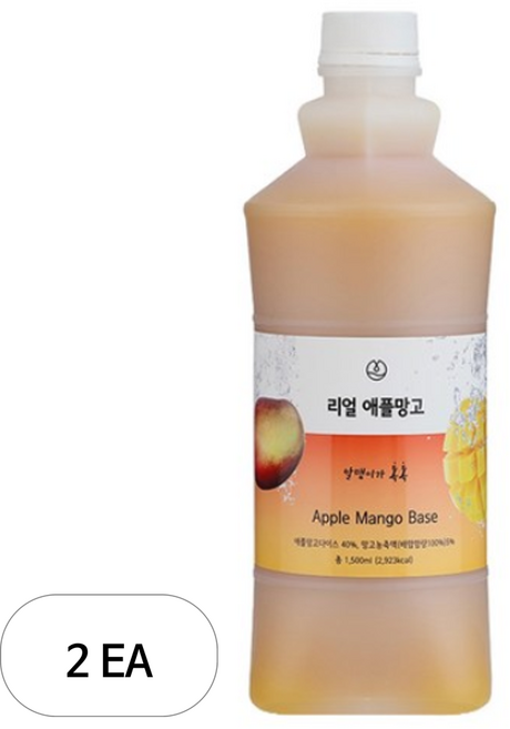 청담라이프 리얼 애플망고 원액농축액, 1.5L, 2개