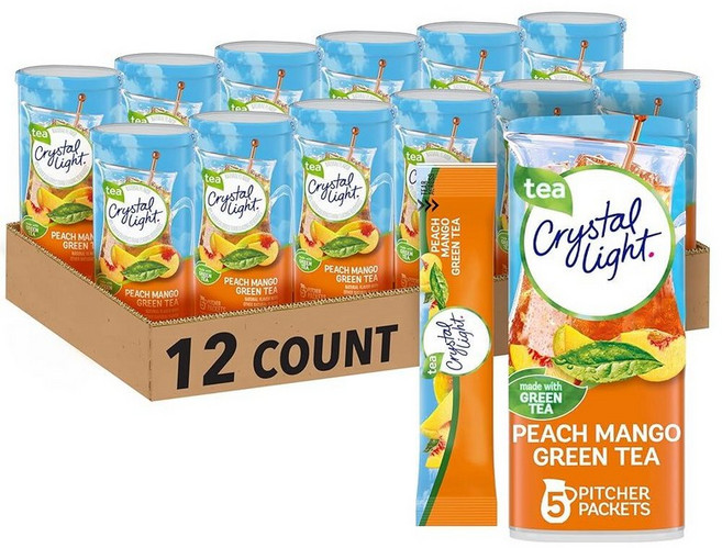 크리스탈라이트 라즈베리 아이스티 파우더 피쳐팩 6포, 1.85 Ounce (Pack of 12)