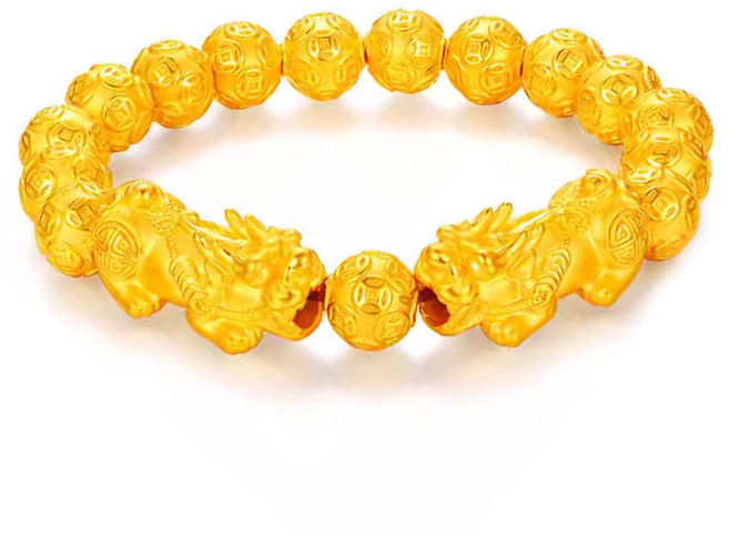 비휴 팔찌 10mm 염주 도금 육자진언 액막이