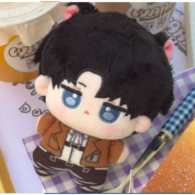 진격의 거인 리바이 에렌 솜인형 누이 불가사리 몸체 볼체인 키링, 1개, 12cm