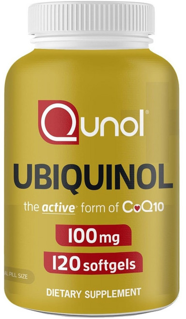Qunol 還原型輔酶Q10 100毫克 軟膠囊, 1個, 120錠