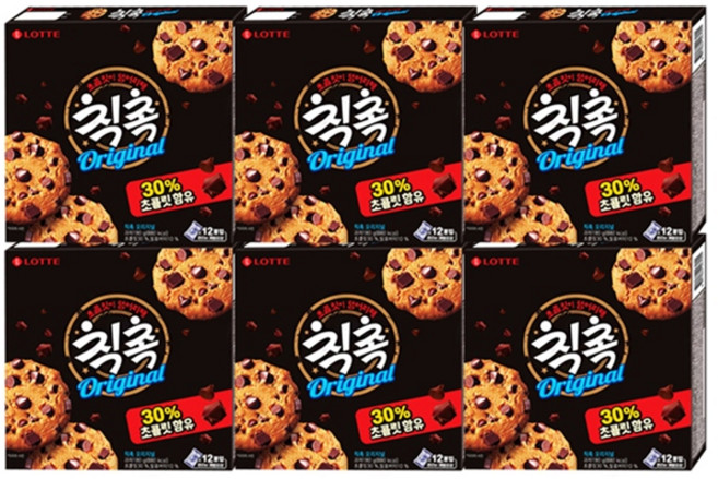 [시선] 롯데제과 칙촉 오리지날180g x 6곽, 180g, 6개