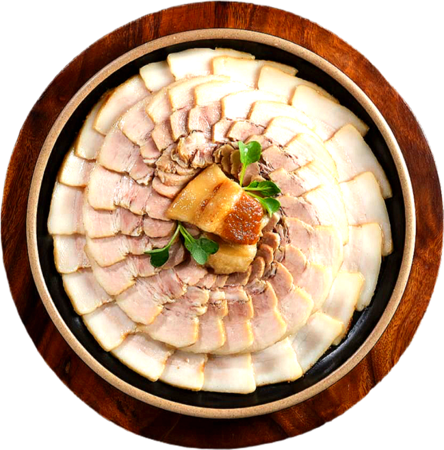 [100% 삼겹살] 수제 돼지고기 삼겹 보쌈 수육 [찐 전주맛집 끝강족발] 냉장 슬라이스, 300g, 2개, 냉장 수제 삼겹보쌈