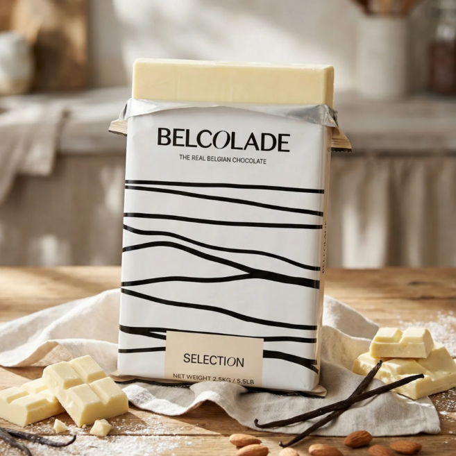 벨코라도 화이트 커버춰 초콜릿 판 초콜릿 32% 2.5kg, 1