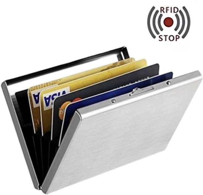 누어리 RFID 차단 스텐 아코디언 카드지갑