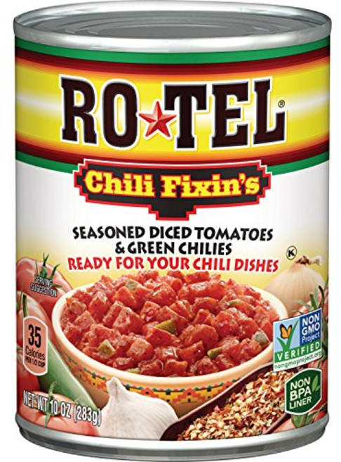 로텔 칠리 픽신스 양념 다진 토마토와 그린 칠리 283g ROTEL Chili Fixin's Seasoned Diced Tomatoes and Green Chilies 10, 1개
