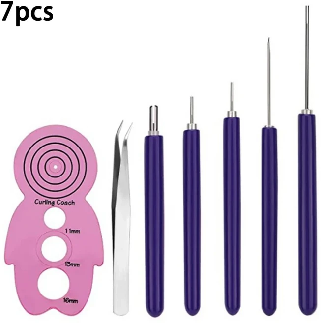 종이 Quilling 도구 슬롯 키트 수제 롤링 컬링 Quilling 바늘 펜 아트 공예 DIY Cardmaking 프로젝트, 03 D