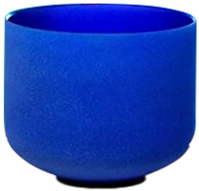 彩色水晶缽水晶頌缽石英缽頌缽專業療愈頌缽無暇純色, 1, 深藍色10寸