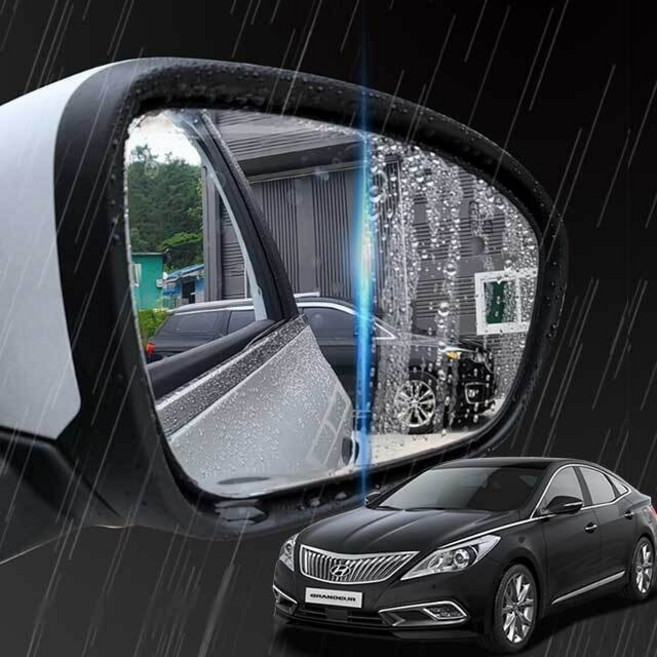 그랜저HG 사이드미러 맞춤형 발수코팅 필름(호환 상품), 창문용 150x200, 1개