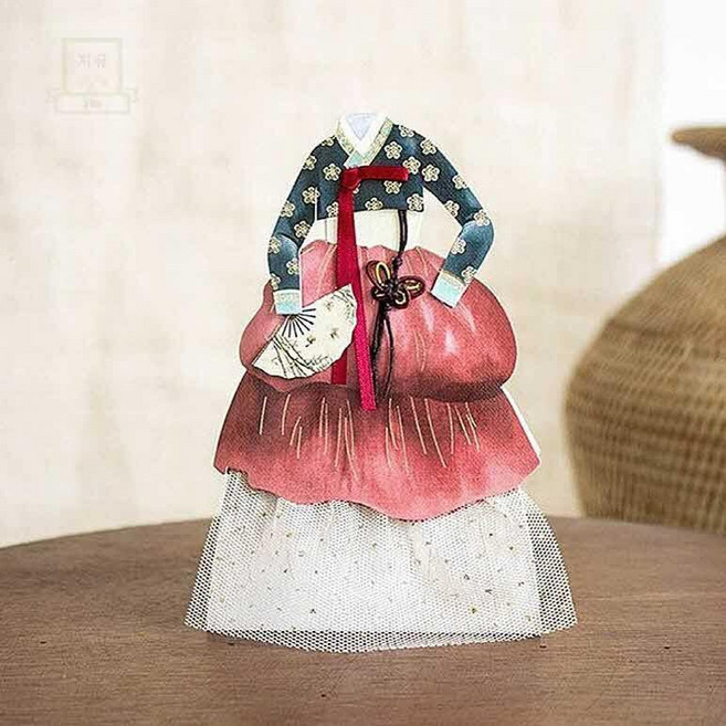 스토어-소유 전통미엽서 전통여인 한복카드