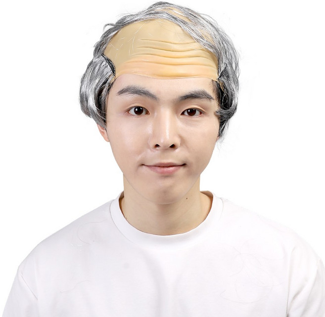 대머리가발(2대8) 파티 분장 코믹 노인 아저씨가발