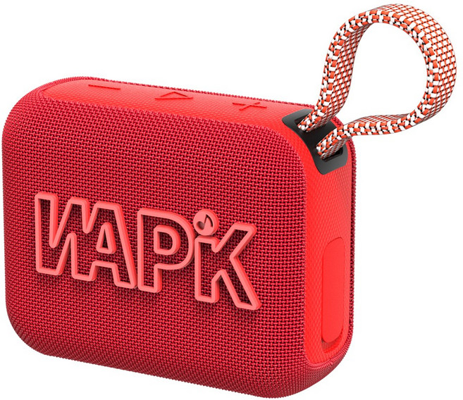 와피크 무선 미니 블루투스 스피커 휴대용 캠핑용 고음질 IPX7 방수, 레드, AERO5