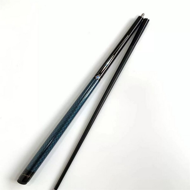 【過關斬將】碳纖維-黑八專用杆 撞球桿 黑科技 多層紅黑皮頭, 1個, 藍刺13mm大頭單杆