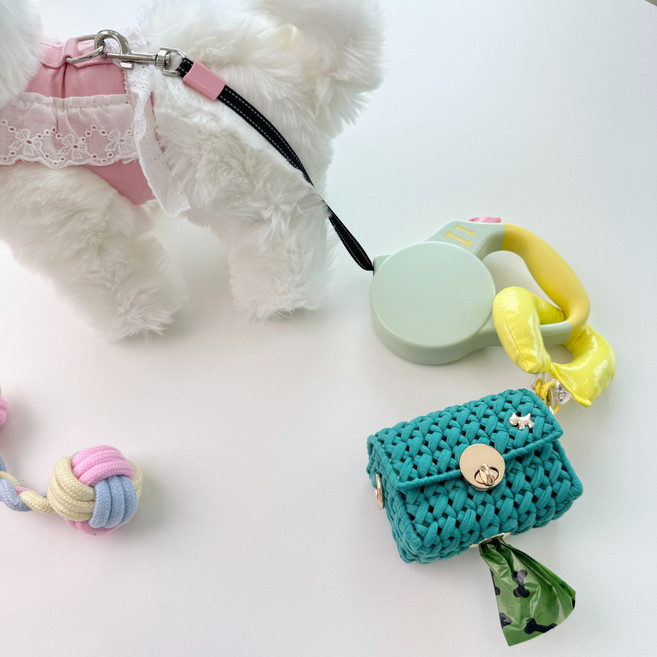 도두리 네트공예 diy 가방 뜨개질 만들기 키트 패키지 - 패브릭얀 똥츄가방, 초코릿 (패브릭얀 똥츄), 1개