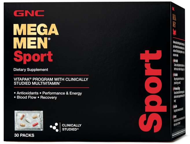 GNC 메가맨 스포츠 비타팩 30팩 Mega Men Sports Vitapak 30pak (c), 1세트
