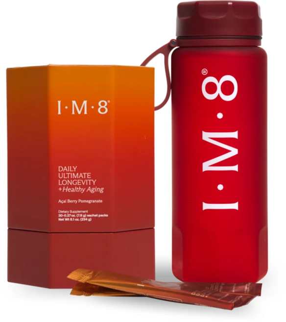 IM8 데일리 얼티밋 롱제비티 레스베라트롤 케르세틴 피세틴 NMN PQQ 스퍼미딘 세포 에너지 항산화 웰니스 밸런스 파우더 30days start kit, 1개, 30회분 - 쿠팡