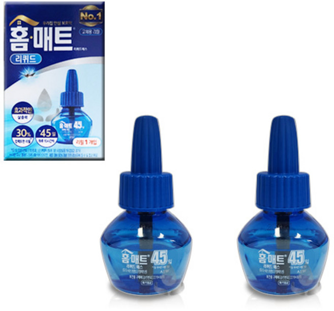 홈매트 45일 리퀴드 에스 리필, 29ml, 2개