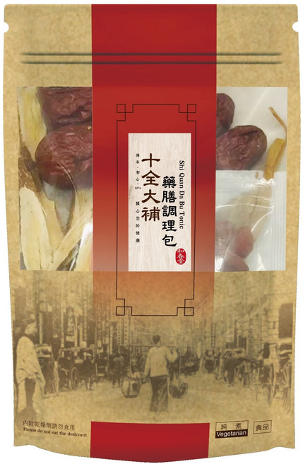 和春堂 十全大補藥膳調理包 90公克 全素可食 火鍋湯底 溫和滋補 全家適用, 1個