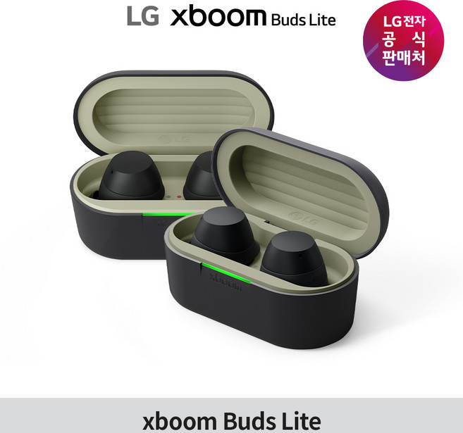 [신제품] 엑스붐 버즈 라이트 XBOOM BUDS LITE / 블루투스 무선 이어폰 노이즈 캔슬링 LG그램 호환 최대 35시간 재생, 블랙