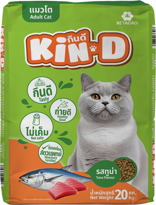 Kin D 國王貓 活力貓糧 20KG 成貓 貓飼料, 1包, 鮪魚