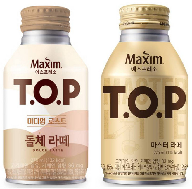 티오피 돌체 라떼 275mlx12캔+티오피 마스터라떼 275mlx12캔, 1개, 275ml