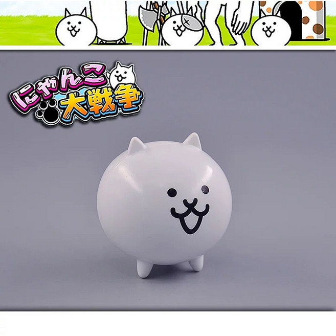 냥코대전쟁 징글 고양이 키모 인형 봉제 S 공식 냥코대상점, 1개, A. 화이트 고양이