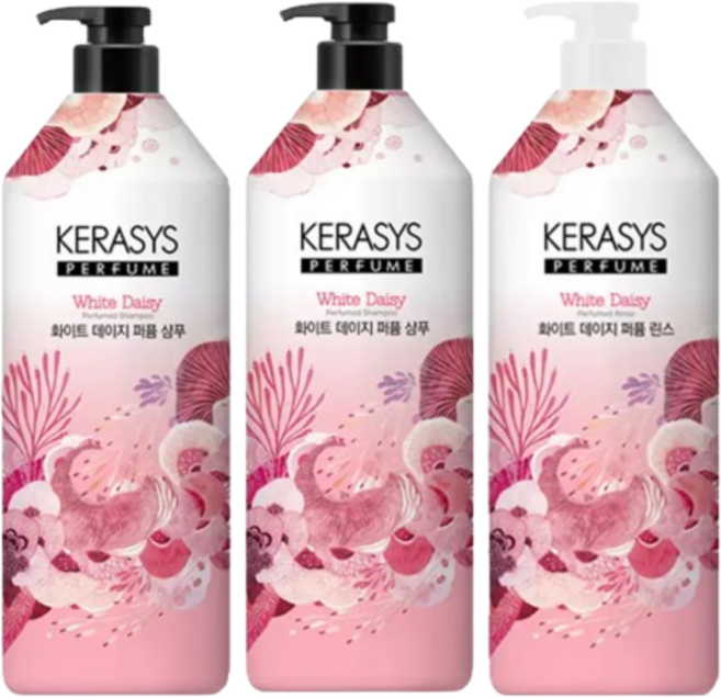 케라시스 퍼퓸 화이트 데이지세트(샴푸 1L 2개 + 린스 1개), 3개