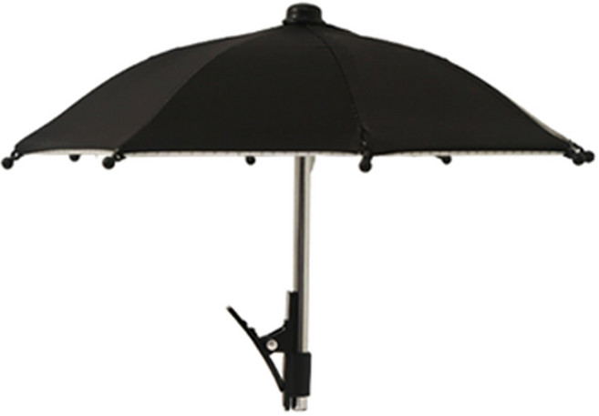 락모터스 오토바이 햇빛가리개 미니 우산 빗물 차단 방수 거치대, 1개, 블랙