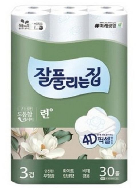 잘풀리는집 더도톰한 3겹 련 30m 30롤, 1세트