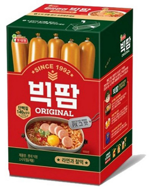 롯데웰푸드 빅팜 소시지, 60g, 20개