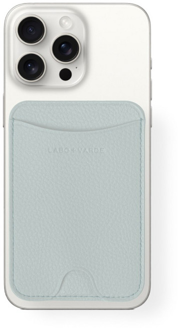 라보바르데 아이폰 맥세이프 슬림 가죽 카드 지갑 슬롯 케이스, 1개, 클리어블루