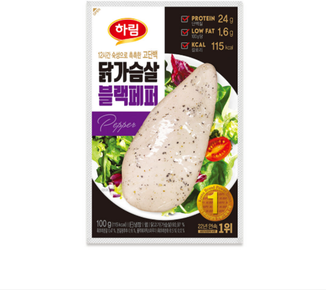 하림 닭가슴살 블랙페퍼, 100g, 14개