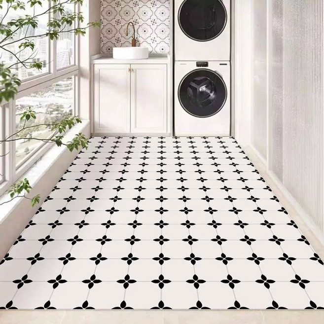 대형 가죽 5mm 주방 욕실 발매트 미끄럼방지 방수 다용도 커팅 가능 매트, A007, 1개