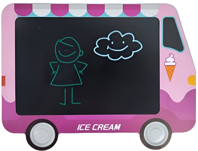 티버디 유아 드로잉패드 10.5인치 대화면 LCD 컬러 그림판 전자노트 스케치 놀이 태블릿, 아이스크림차