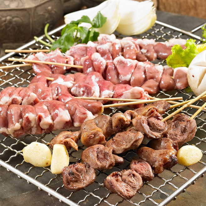 캠핑요리 혼술 안주 닭꼬치 닭염통 염통꼬치 10개+꼬치소스1개, 1개, 10ml