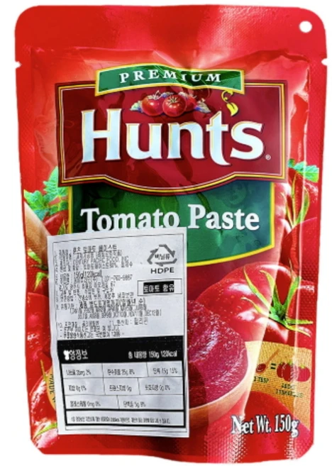 Hunts Tomato Paste 150g 헌츠 토마토 페이스트 파우치형 150g, 15개 - 쿠팡