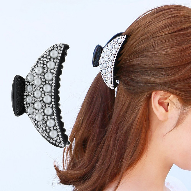 미다미 진주 손잡이 빅사이즈 집게핀 (2타입)