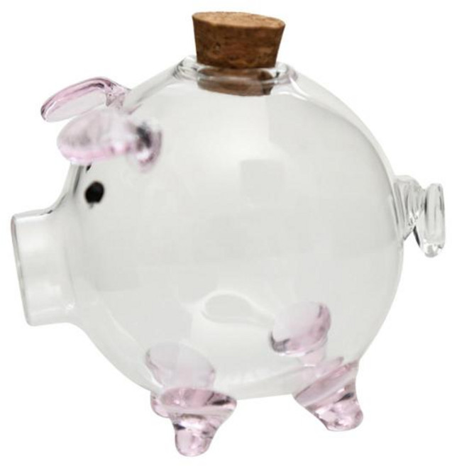 유리 돼지 입상 돼지 저금통 생일 선물 장식 동상 홈 인테리어 저장 병 용기 항아리 소년 소녀, 분홍색, 고붕규산 유리