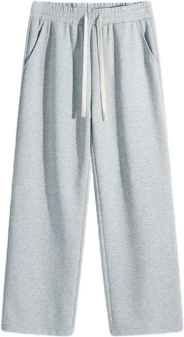 Makone 남성 스트레이트 순면 트레이닝 바지 심플 슬랙스 팬츠