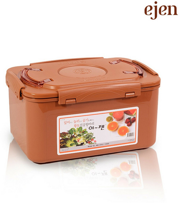 이젠 황토 진공항아리 / 사각 (350x240x182)11L, 1개