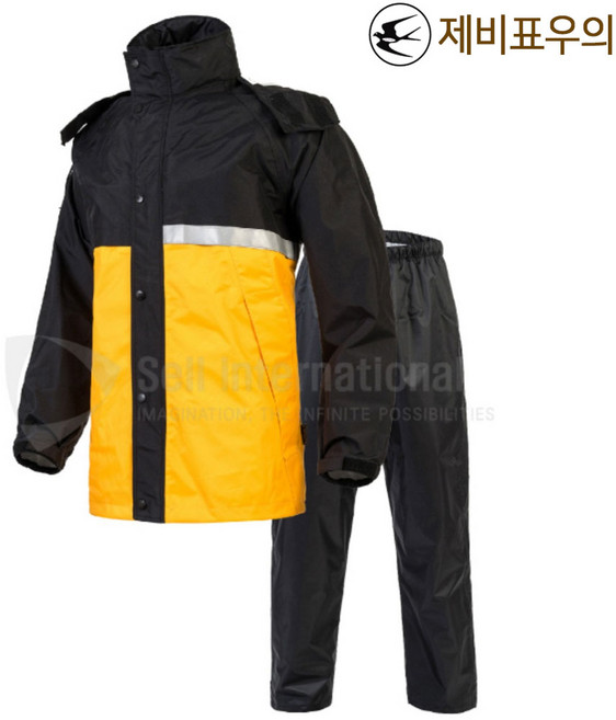 제비표 우의 SI-960 상의 하의 개별판매 옐로우 블랙 방수 세트 우의 우비 비옷 오토바이 레저 일육